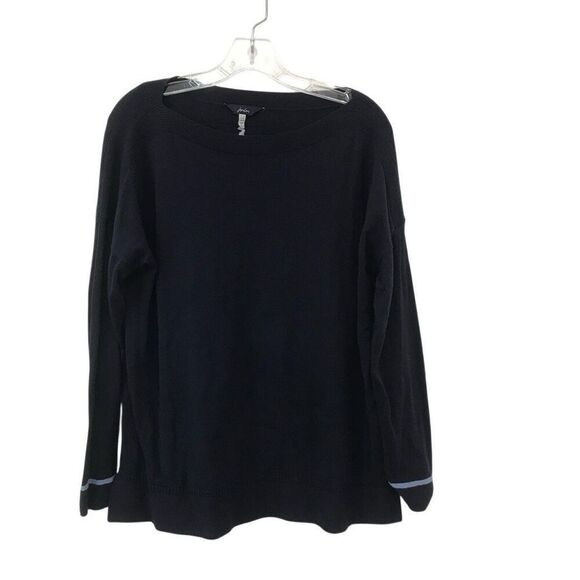 JOULES Womens Boat Neck Jumper Sweater UK 14  Navy Blue Embroidered Rabbit - Picture 1 of 5
